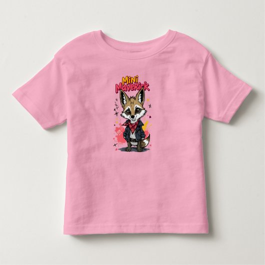 Mini Maverick Cool Rebel Coyote Playground Punk Kinder Shirts (Voorkant)