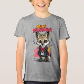 Mini Maverick Cool Rebel Coyote Playground Punk Tri-Blend Shirt (Voorkant)