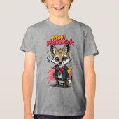 Mini Maverick Coole Rebel Coyote Speeltuin Punk Tri-Blend Shirt (Voorkant)