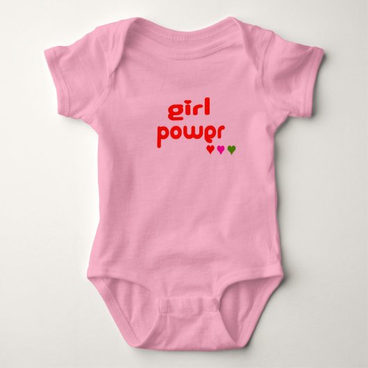 Mini Me Retro Meisje Power Romper (Voorkant)