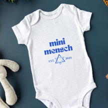 "Mini Mensch" Schattige Grappig Joods Jongen Moder