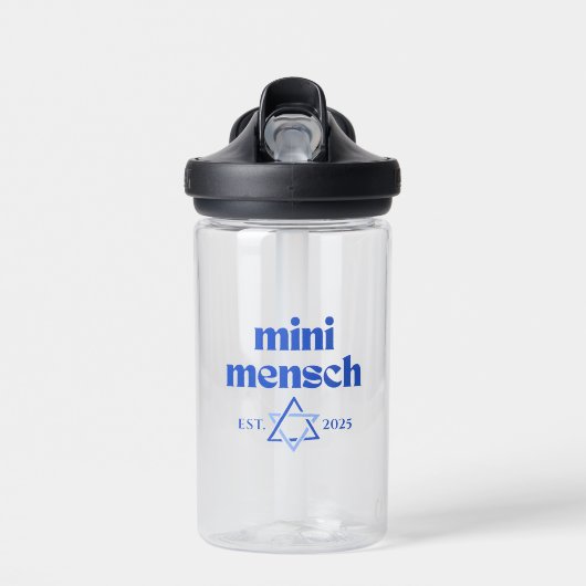 "Mini Mensch" Schattige Grappig Joods Jongen Moder Waterfles (Voorkant)