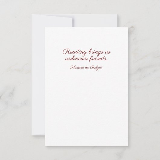 Mini Merry Bookmas Holiday-kaart RSVP Kaartje (Achterkant)