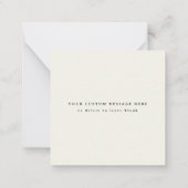 Mini Merry Kerstmis Modern Elegant Script Ivory Notitiekaartje (Achterkant)
