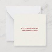 Mini Merry Kerstmis Modern Minimalist Holiday Notitiekaartje (Achterkant)