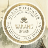 Mini met reliëfdruk Lip Balm Metallic Gold Border Ronde Sticker