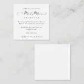 MINI mevrouw Rings Lesbian Wedding Bedankt Notitiekaartje (Voorkant / Achterkant)