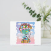 Mini Mice en grote ballon Briefkaart (Staand voorkant)
