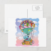 Mini Mice en grote ballon Briefkaart (Voorkant / Achterkant)