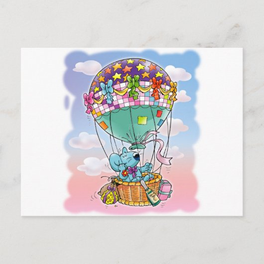 Mini Mice en grote ballon Briefkaart (Voorkant)