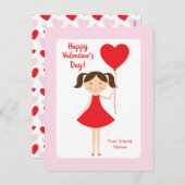 Mini Mij Meisjes Klasse Valentijnskaarten Feestdagenkaart (Voorkant / Achterkant)