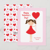 Mini Mij Valentijnskaarten voor de klas Feestdagenkaart (Voorkant / Achterkant)