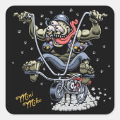 Mini Mike Vierkante Sticker (Voorkant)