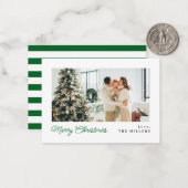 MINI Minimalist Classic Merry Christmas Kaart Notitiekaartje (Voorkant / Achterkant in situ)