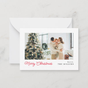 MINI Minimalist Classic Merry Christmas Kaart Notitiekaartje