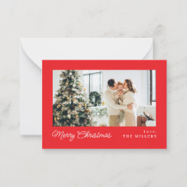 MINI Minimalist Classic Merry Christmas Kaart Notitiekaartje