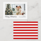 MINI Minimalist Classic Vrolijk Kerstfeest Notitiekaartje (Voorkant / Achterkant)
