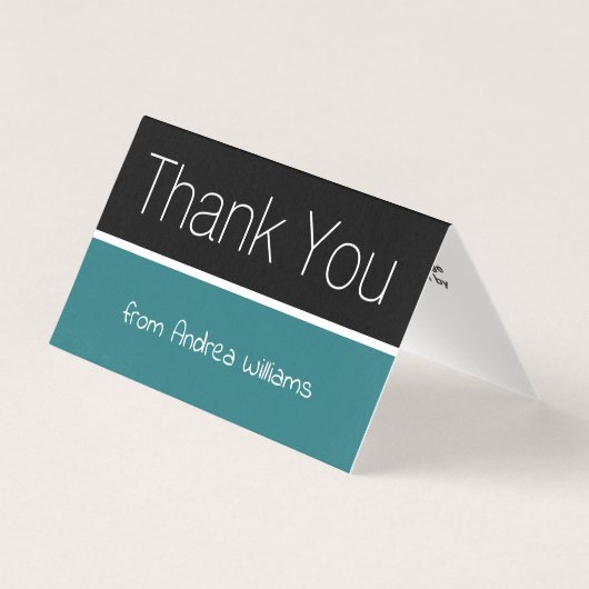 Mini Modern Budget Dank u opmerkingen Kaart (Voorkant)