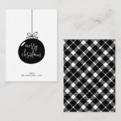 Mini Modern Merry kerst-feestdag Notitiekaartje (Voorkant / Achterkant)