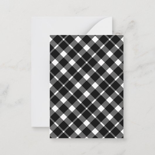 Mini Modern Merry kerst-feestdag Notitiekaartje (Achterkant)