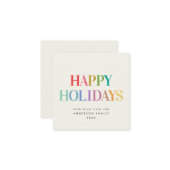 Mini Modern Rainbow Prettige feestdagen Notitiekaartje (Voorkant / Achterkant in situ)