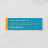 Mini Modern Turquoise Oranje Profile Visitekaartje (Achterkant)