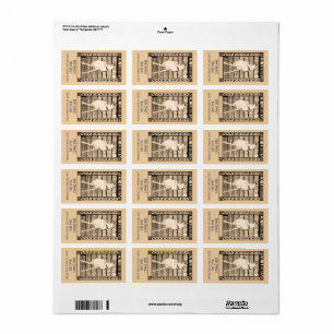 Mini Moderne  bladwijzers op maat Etiket