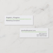 Mini moderne micro dot appel groen grijs op maat mini visitekaartje (Voorkant / Achterkant)