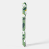 Mini Monogram Initiaal Salie Groene Bloemmotief iPhone Hoesje (Rechterkant)