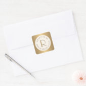 Mini Monogram Label met Trouwdatum zoals Bestemd t (Envelop)
