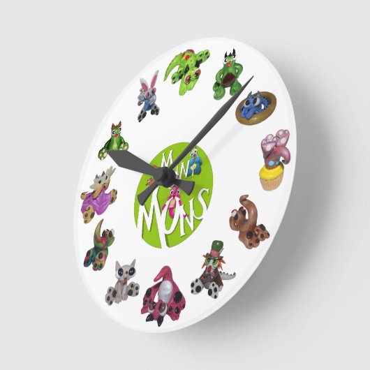 Mini Mons Clock Ronde Klok (Hoek)