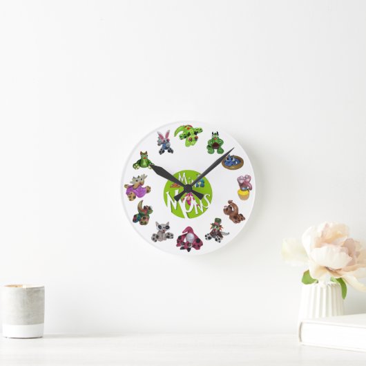 Mini Mons Clock Ronde Klok (Huis)