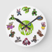Mini Mons Clock Ronde Klok (Voorkant)