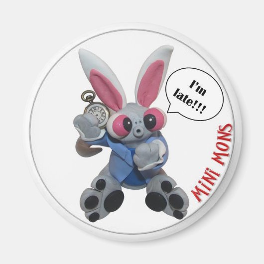 Mini Mons "Ik ben laat" Magneet (Voorkant)