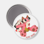 Mini Mons "sok monster" magneet (Voorkant / Achterkant)