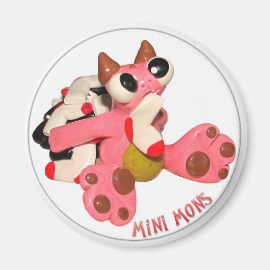 Mini Mons "sok monster" magneet (Voorkant)