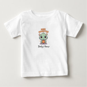 Mini Monster Gepersonaliseerde Baby Halloween T-sh