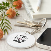 Mini Moo – dikke koe acrylic sleutelhanger (Voorkant Rechts)