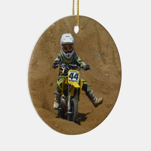 Mini Motocross Keramisch Ornament (Rechts)