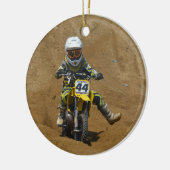 Mini Motocross Keramisch Ornament (Links)