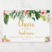 Mini Mousserende Wijn Vrijgezellenfeest, Tropisch Sparkling Wijnetiket (Enkel label)