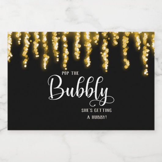 Mini Mousserende Wijnfles Etiketten. mousserende w Sparkling Wijnetiket (Enkel label)