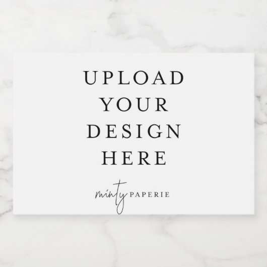 Mini Mousserende Wijnflesetiketten 3"x 2" (reeks v Sparkling Wijnetiket (Enkel label)