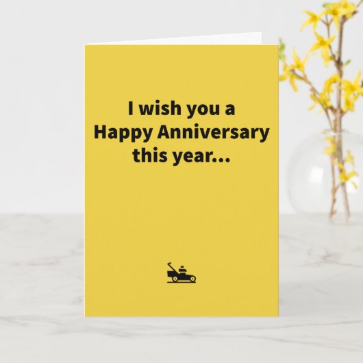 Mini Mower Jubileum Kaart (Gele Bloem)