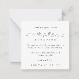 MINI Mr. Rings Script Wedding Dank u Notitiekaartje
