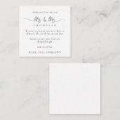 MINI Mr. Stylish Script Wedding Dank u Notitiekaartje (Voorkant / Achterkant)