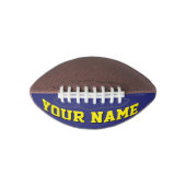 Mini NAVY BLUE EN GEEL, gepersonaliseerd Football (Voorkant)