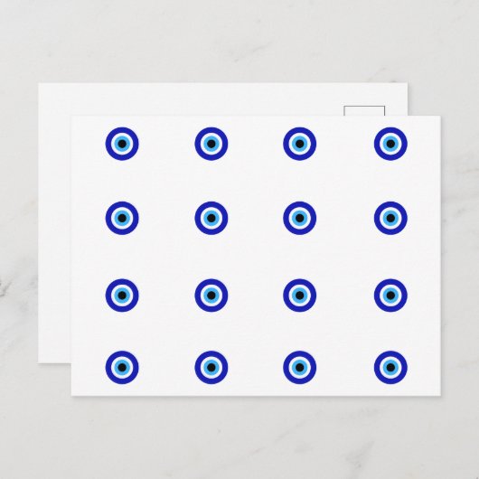 Mini Nazar Evil Eye Protection Briefkaart (Voorkant / Achterkant)