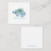 Mini Octopus Kerstmis Notitiekaartje (Voorkant / Achterkant)