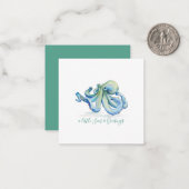 Mini Octopus Kerstmis Notitiekaartje (Voorkant / Achterkant in situ)